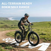 Gotrax EBE5 26" Fat Tire Electric Bike | All-Terrain Explorer 80KM Max Range (🔥Summer Sale)